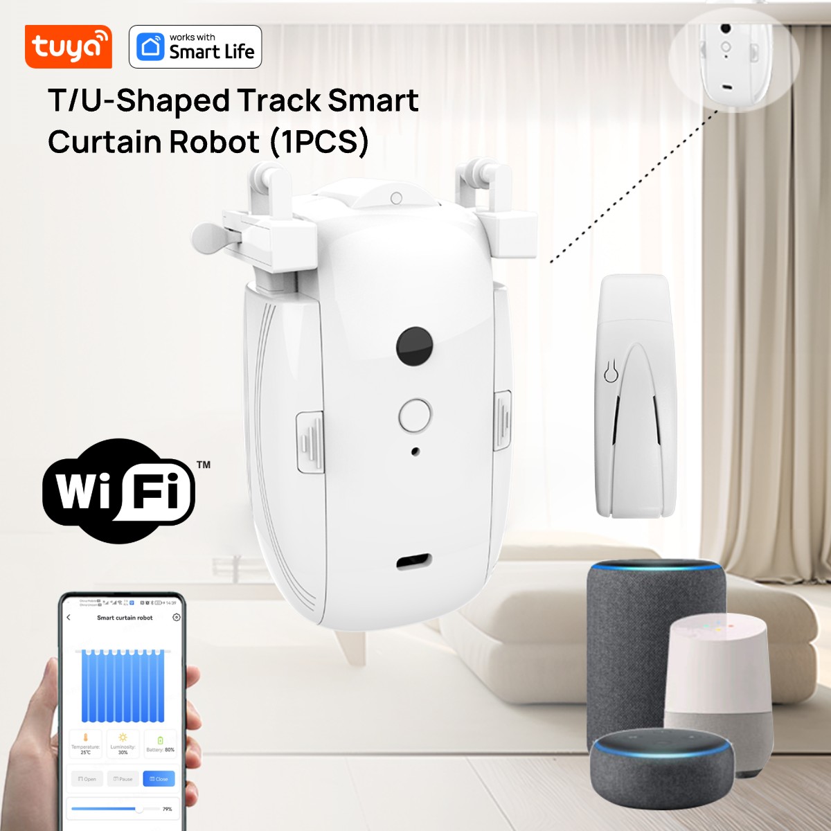Smart Home Website - T/U 레일 트랙용 투야 스마트 와이파이
