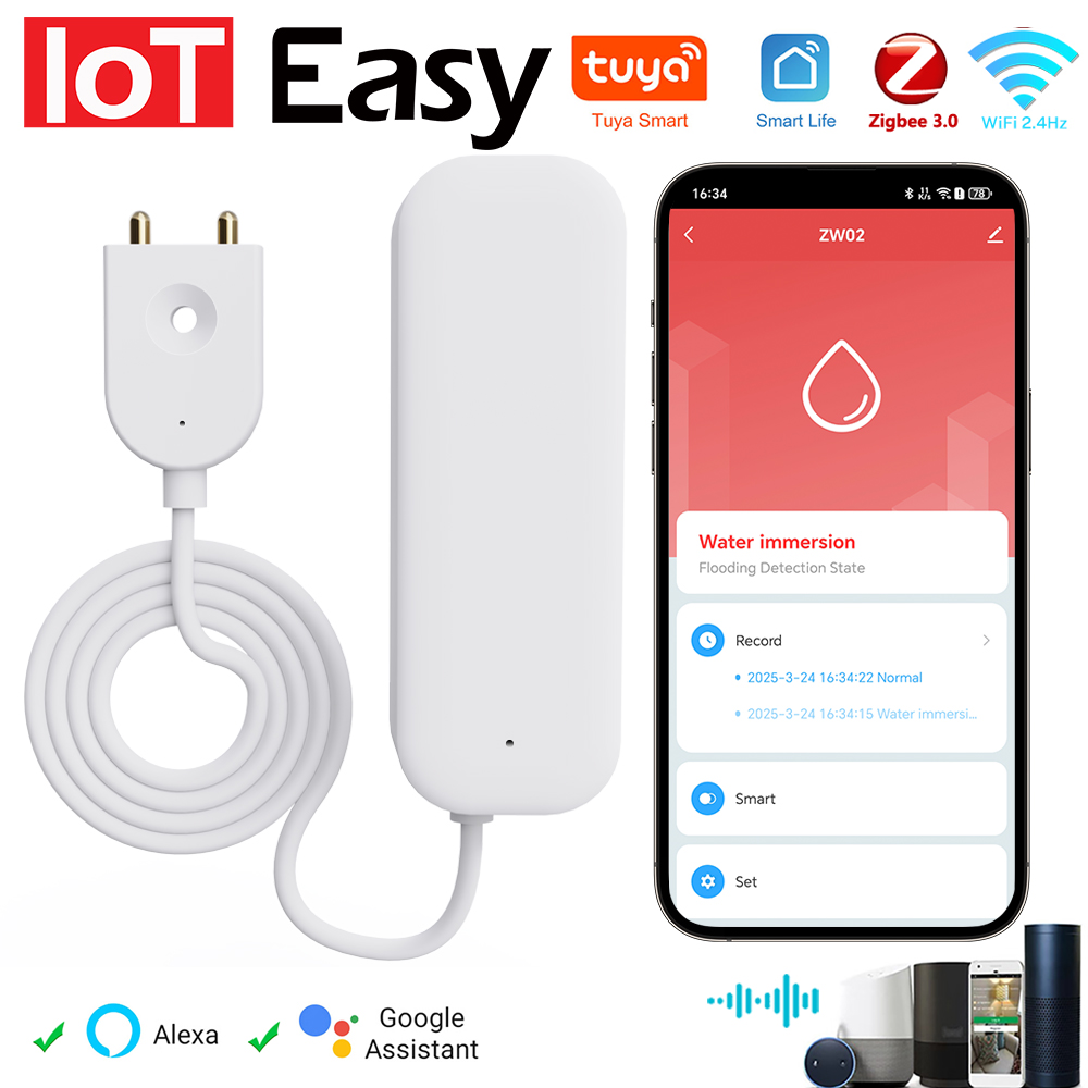 Wifi Water Leak Detector - Tuya WiFi ZigBee 워터 센서 누출