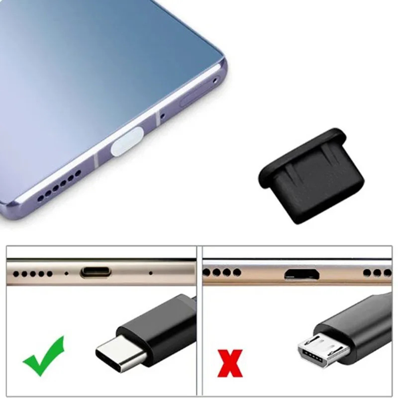 10-500Pcs USB 충전 포트 유형 C 먼지 플러 - Smart Home Samsung 리뷰 및 가격
