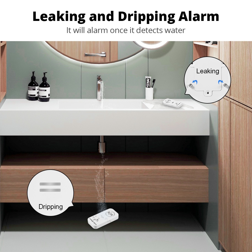 KERUI 무선 물 센서, 주방 욕실 지하실용 누수 감 - Wifi Water Leak Detector 리뷰 및 가격