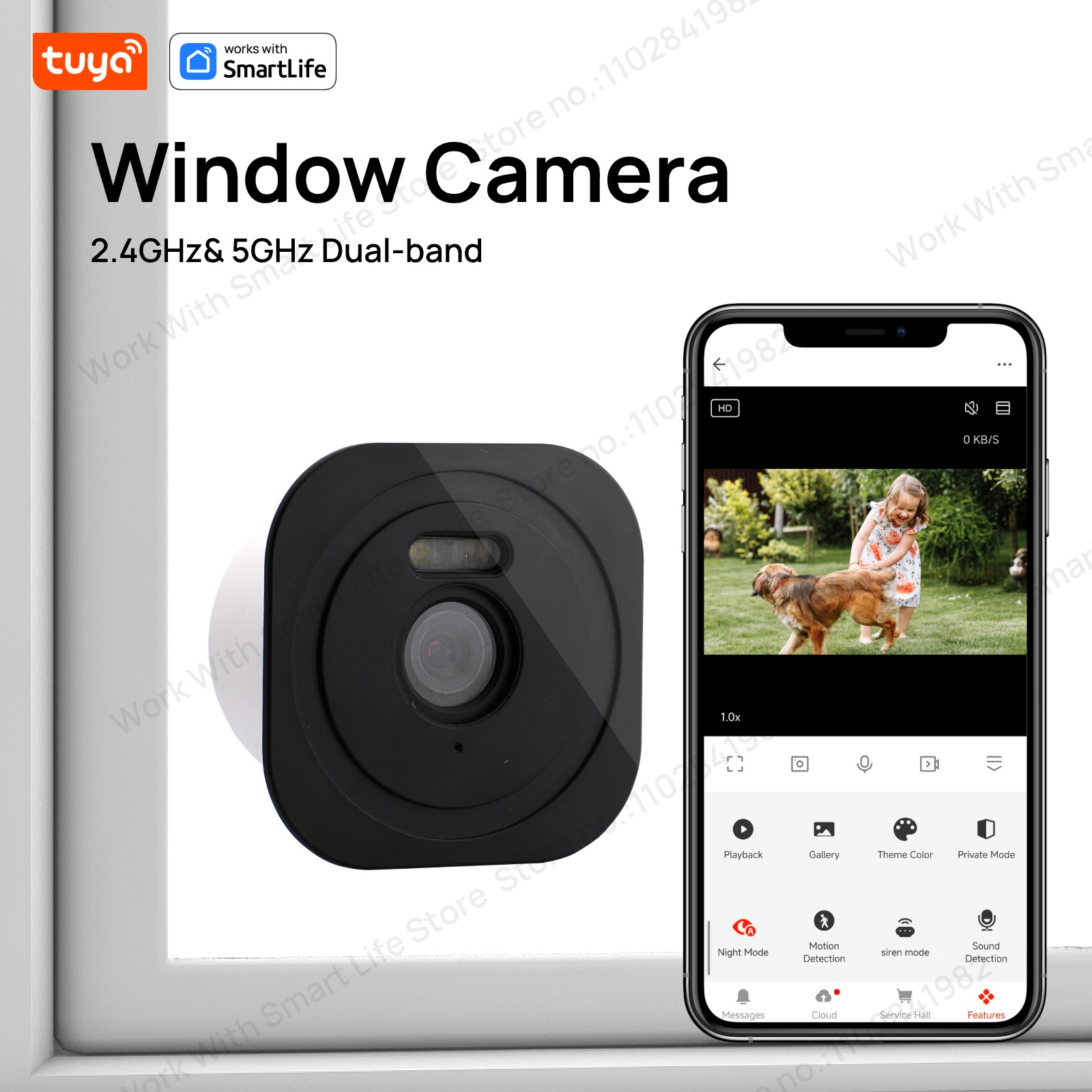 3MP 2K 투야 창문 카메라, 2.4GHz 및 5GH - Smart Home Os 리뷰 및 가격