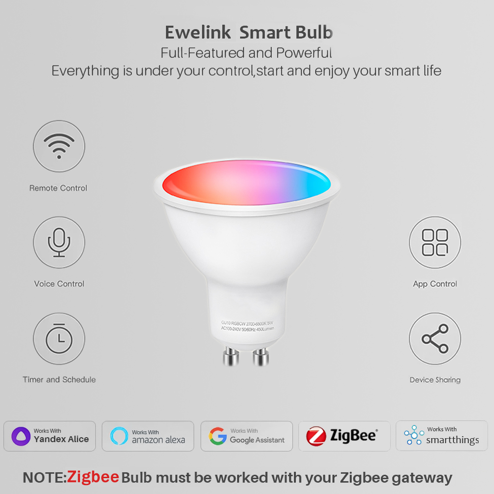 Ewelink GU10 Zigbee LED 전구 Wif - Smart Home Samsung 리뷰 및 가격