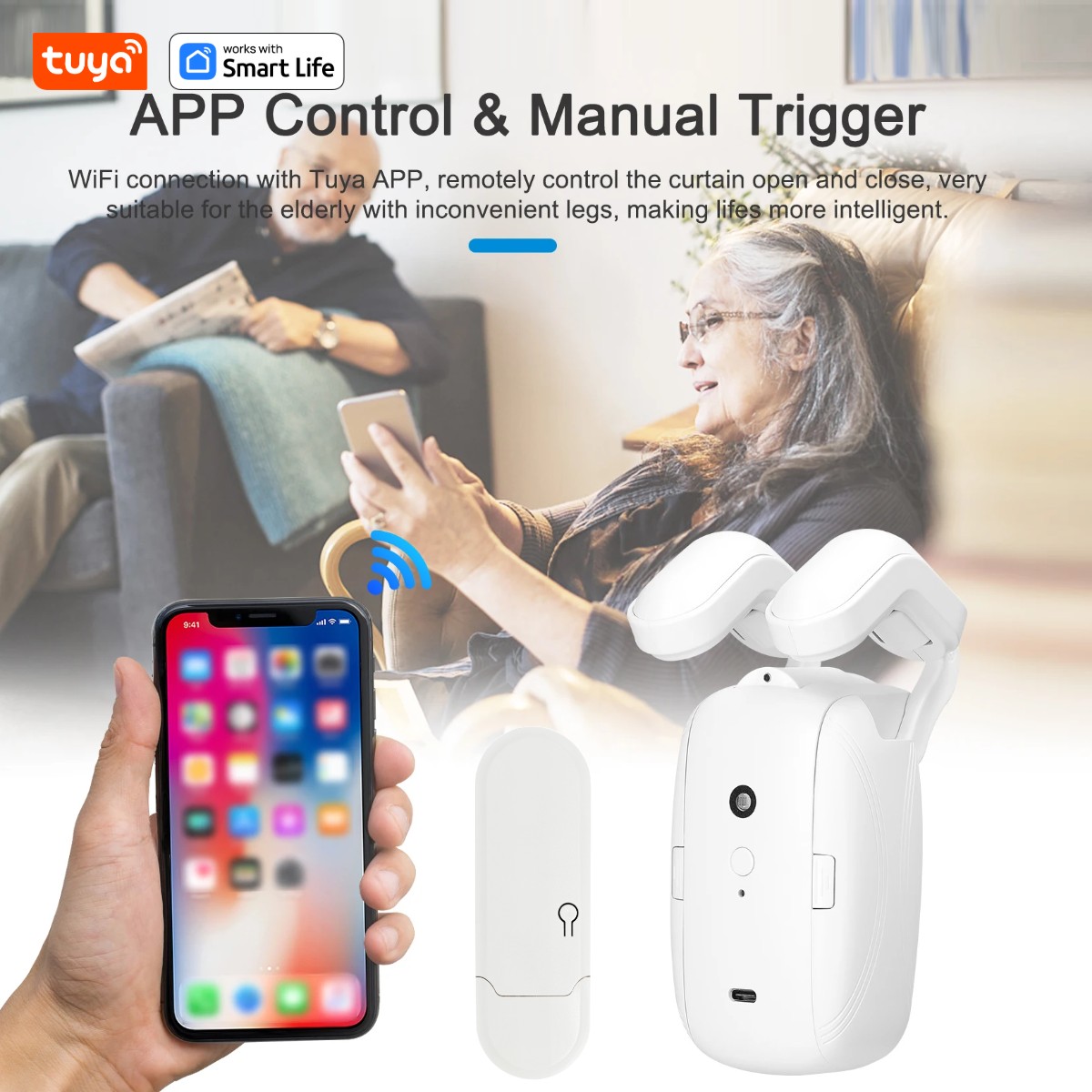 1/2개 투야 스마트 와이파이 커튼 로봇 (허브 포함  - Smart Home Website 리뷰 및 가격