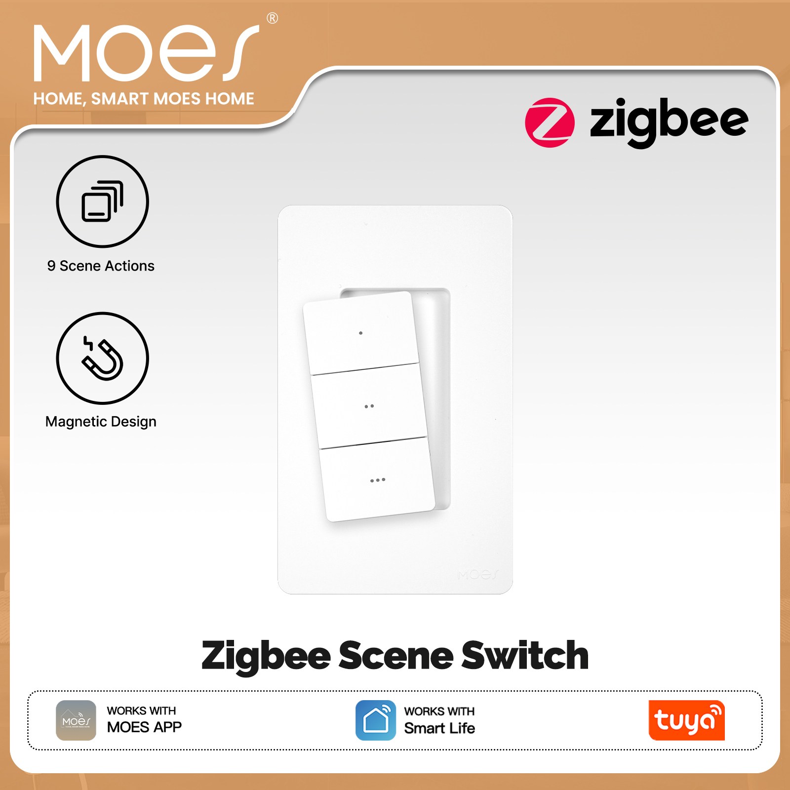 MOES Tuya Zigbee 스마트 무선 장면 스위치 - Tuya Smart Switch 리뷰 및 가격