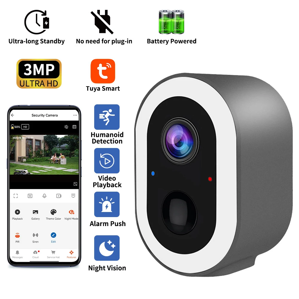 3MP 투야 스마트 라이프 배터리 구동 야외 WIFI  - Smart Home Wiser 리뷰 및 가격