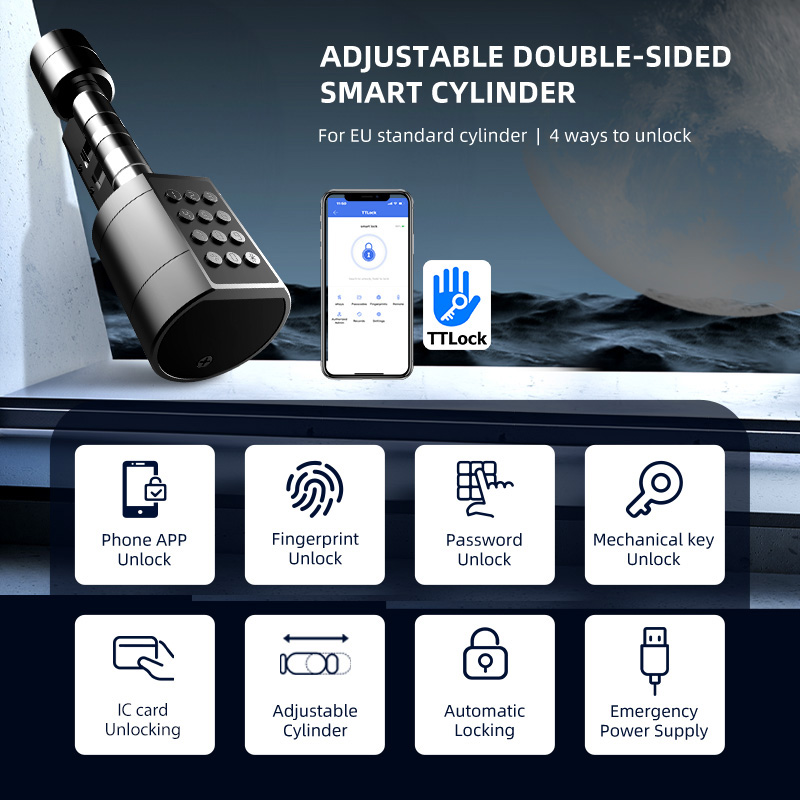 스마트 유로 원통형 도어락 ttlock 앱 키리스 보안 - Smart Home Website 리뷰 및 가격