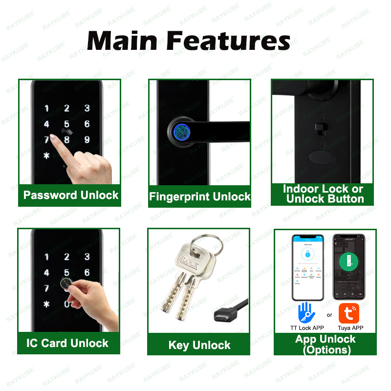 RAYKUBE K8 스마트 도어 잠금 장치 TTlock - Smart Home Website 리뷰 및 가격