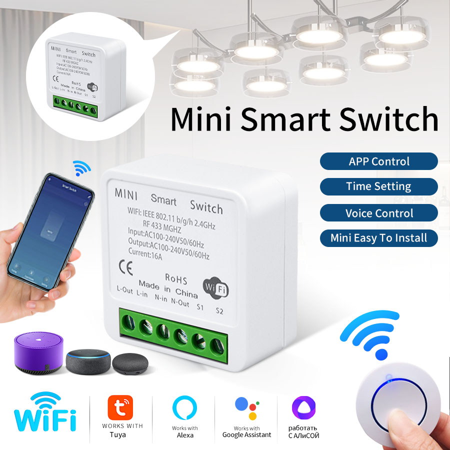 RF433Mhz 16A/20A Tuya WiFi 스마트 - Tuya Smart Switch 리뷰 및 가격