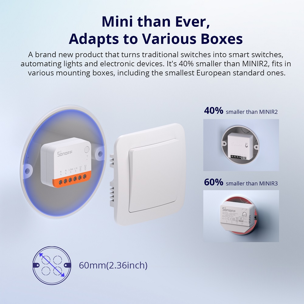 Sonoff Mini R4 Extreme Wifi 스마 - Smart Home Sistem 리뷰 및 가격